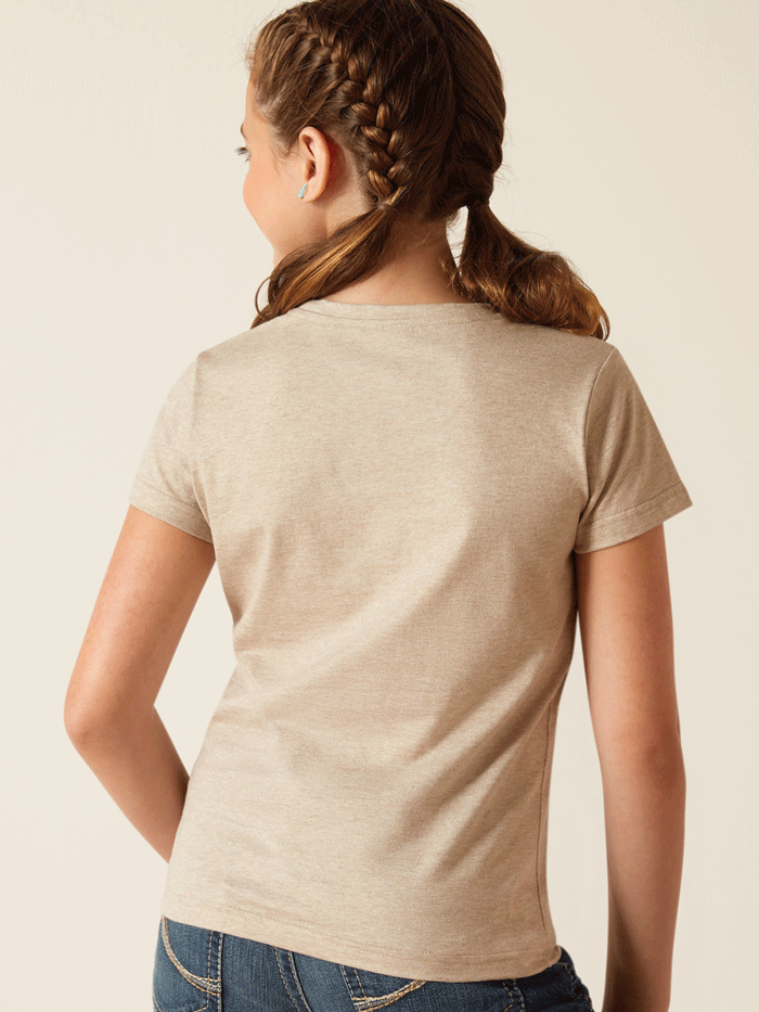 Ariat Kids Flag Rodeo Quincy T-Shirt - Gold Tan | Western Style Graphic Tee for Boys & Girls | Perfect for Rodeo Events, Rancher Outfits & Country Fashion