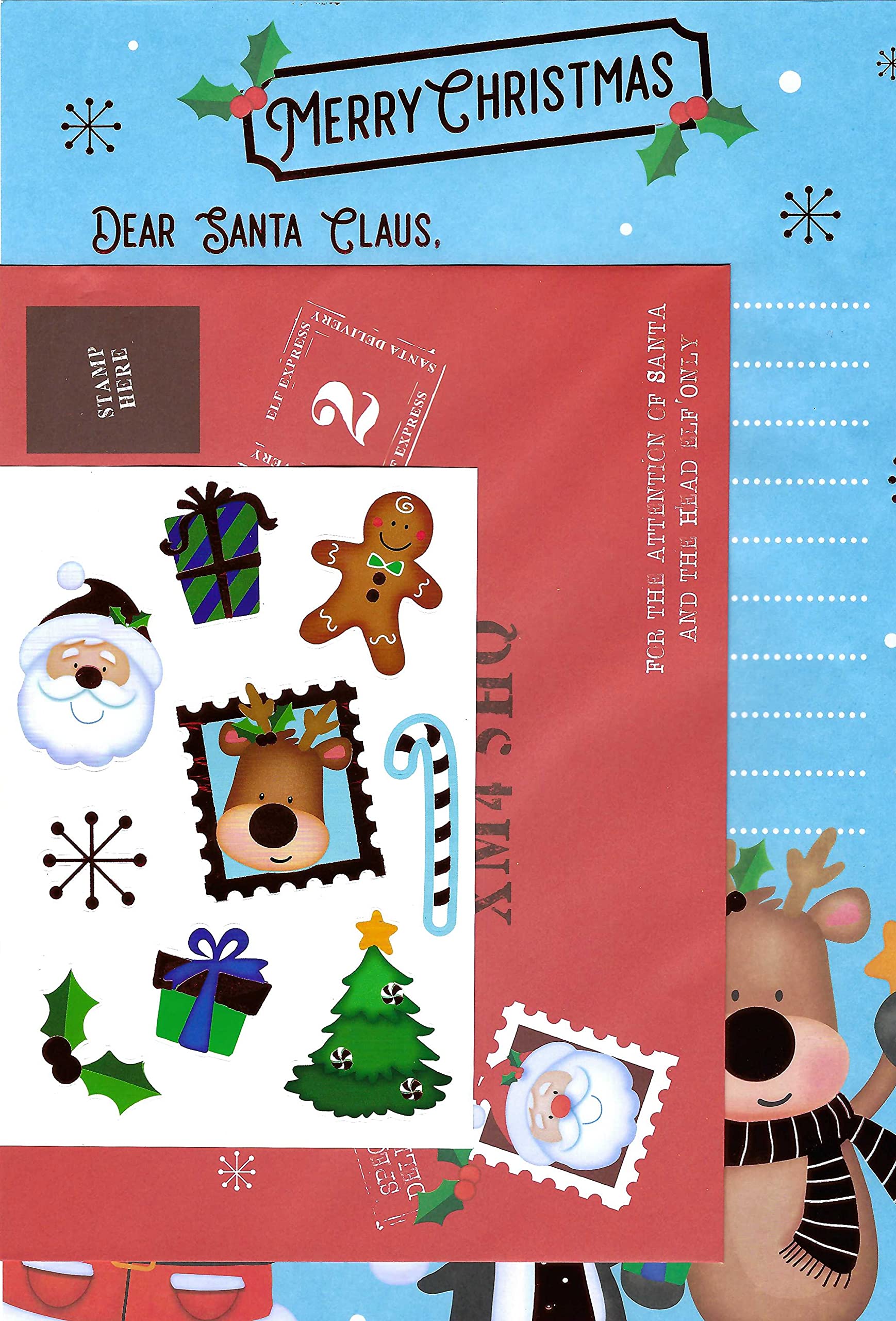 Kids' Letter to Santa Kit with Fun Stickers - Perfect for Christmas Activities & Holiday Family Bonding