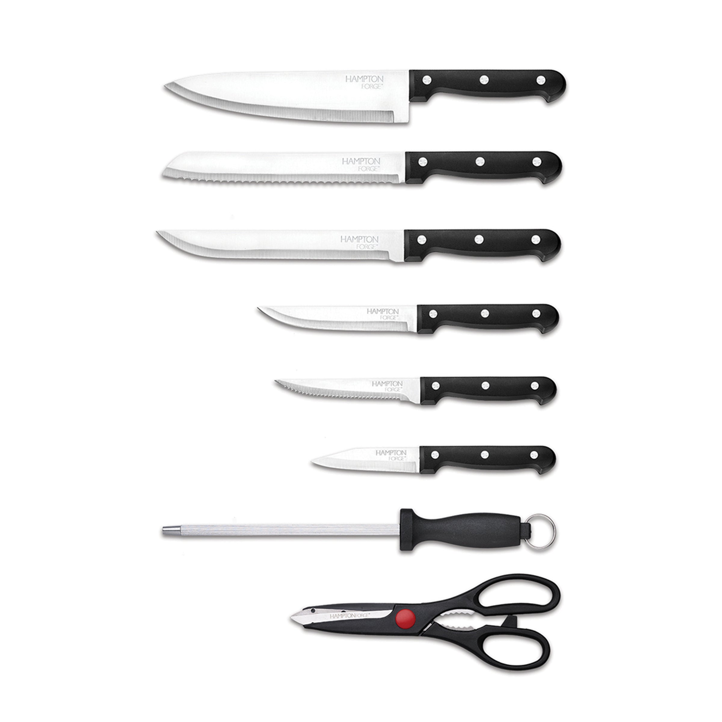Brighton 14-Piece Stainless Steel Knife Block Set - Premium Kitchen Cutlery for Cooking, Slicing & Dicing - Perfect for Home Chefs & Gourmet Cooking