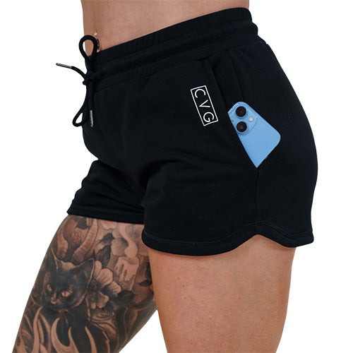 Rest Day Shorts for Men & Women - Comfortable Lounge Shorts in Black | Perfect for Relaxing at Home, Yoga, and Casual Wear