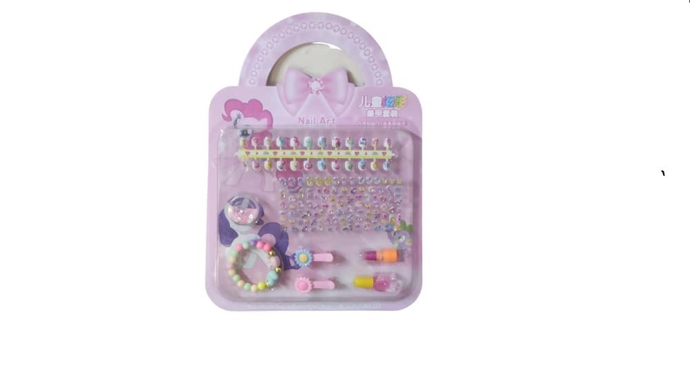 Big Size Nail Art and Eye Shadow Kit for Girls - 120pcs Artificial Nails with Tools, Glitters & Accessories - Perfect for Home Salon, Birthday Gifts & Kids Makeup Play - Safe & Fun DIY Beauty Set for Parties & Dress-Up