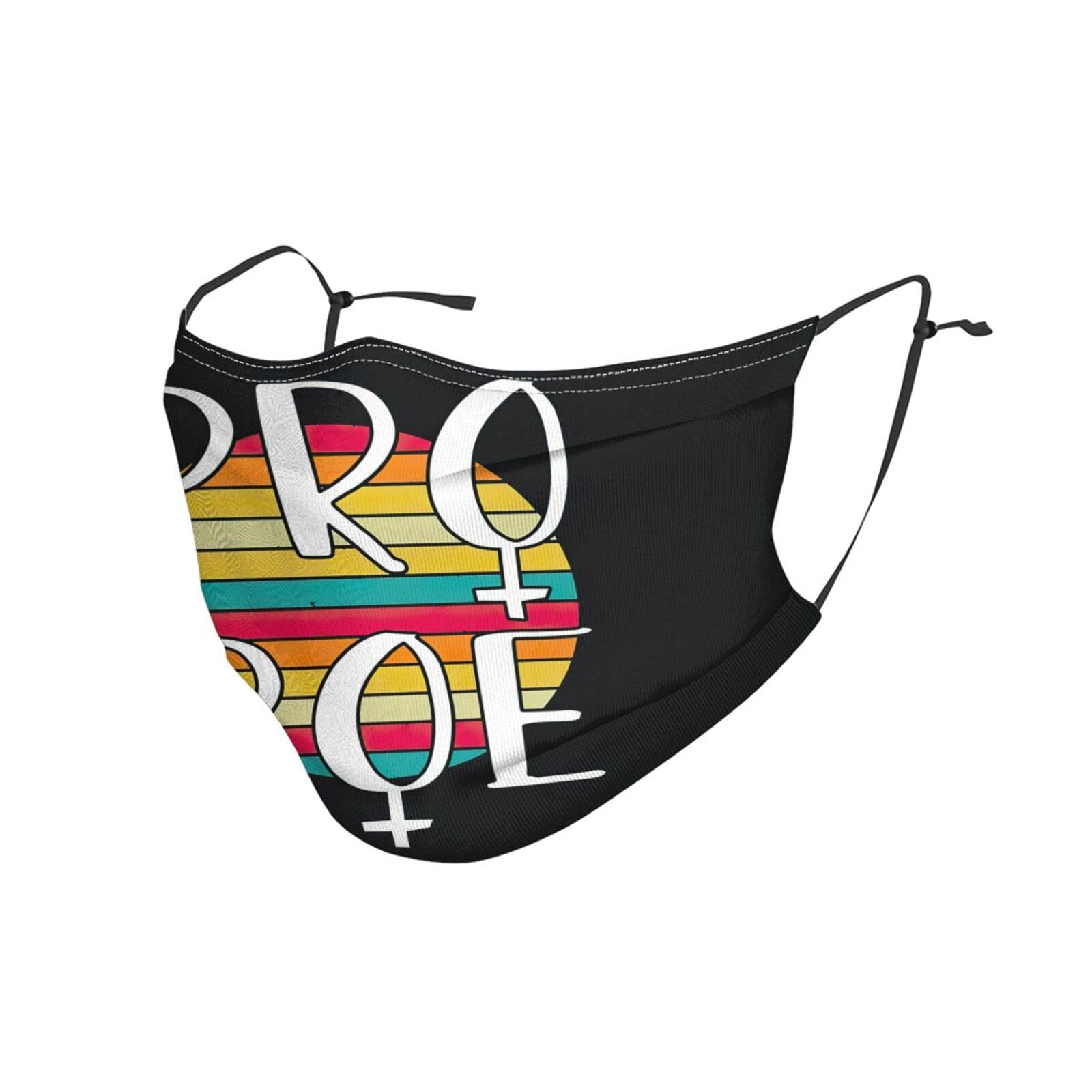 Pro Roe 1973 Pro Choice Women's Rights Funny Face Mask - Reusable Breathable Bandana for Adults (5-Pack) - Perfect for Protests, Activism & Everyday Wear