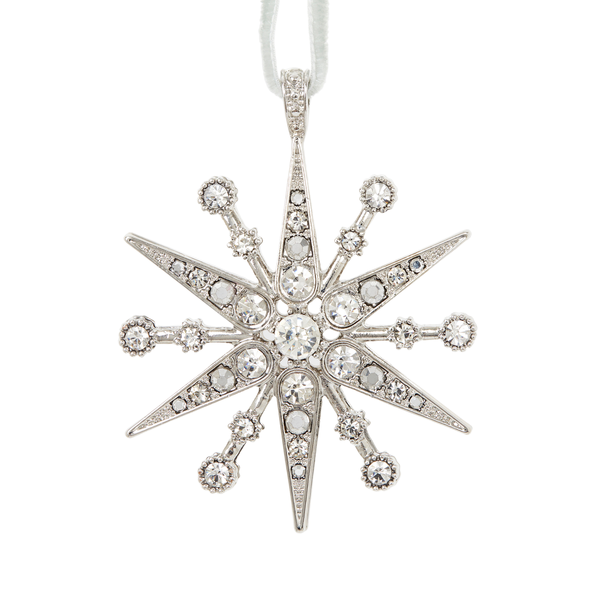 Crystal Snowflake Christmas Ornament - Elegant Hanging Holiday Decoration for Tree, Home & Party Decor