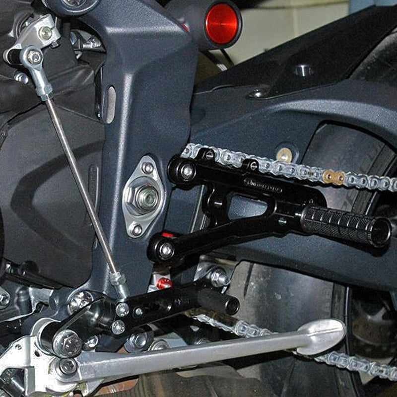 Triumph Daytona 675R GP Shift Rearset with Quick Shifter - High Performance Motorcycle Foot Pegs for Racing & Track Days