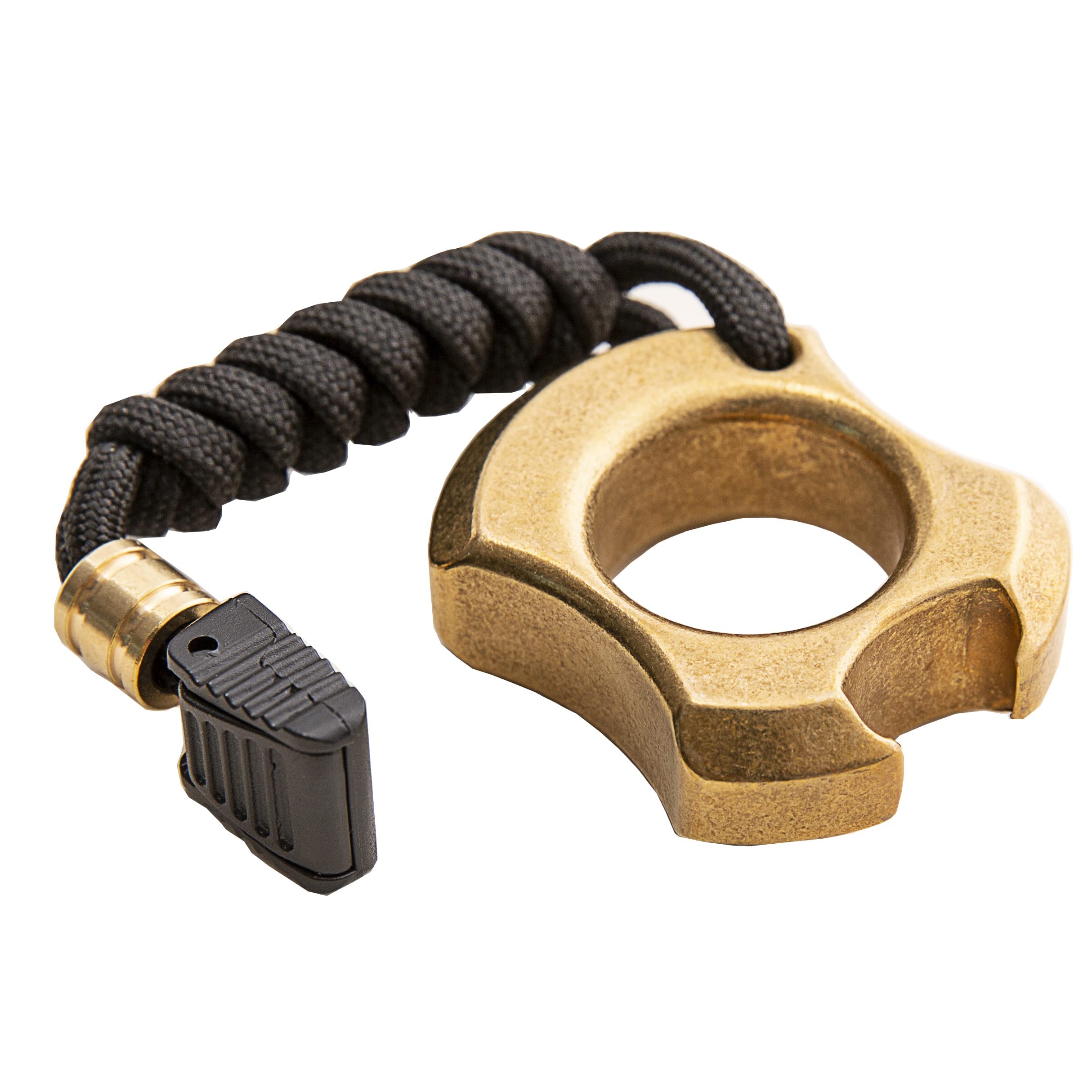 Premium Brass Bottle Opener with Stonewash Finish - Durable EDC Tool for Camping, Hiking & Outdoor Adventures