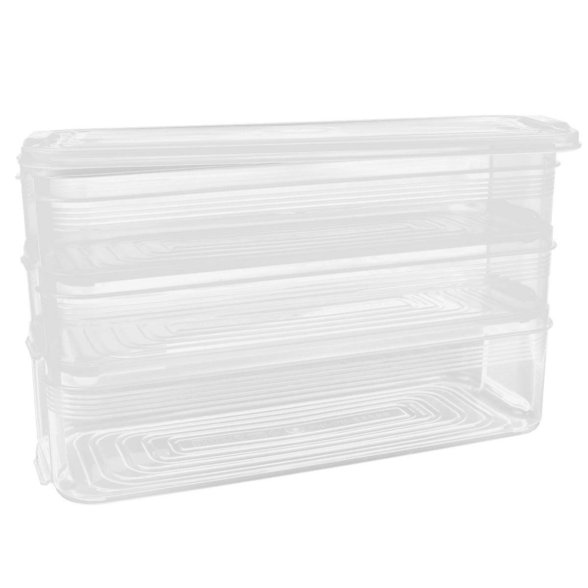BPA-Free Plastic Box Dumpling Containers with Lids - Airtight Refrigerator Crisper for Vegetables, Fruits & Food Storage - Perfect for Meal Prep, Leftovers & Organizing Fridge