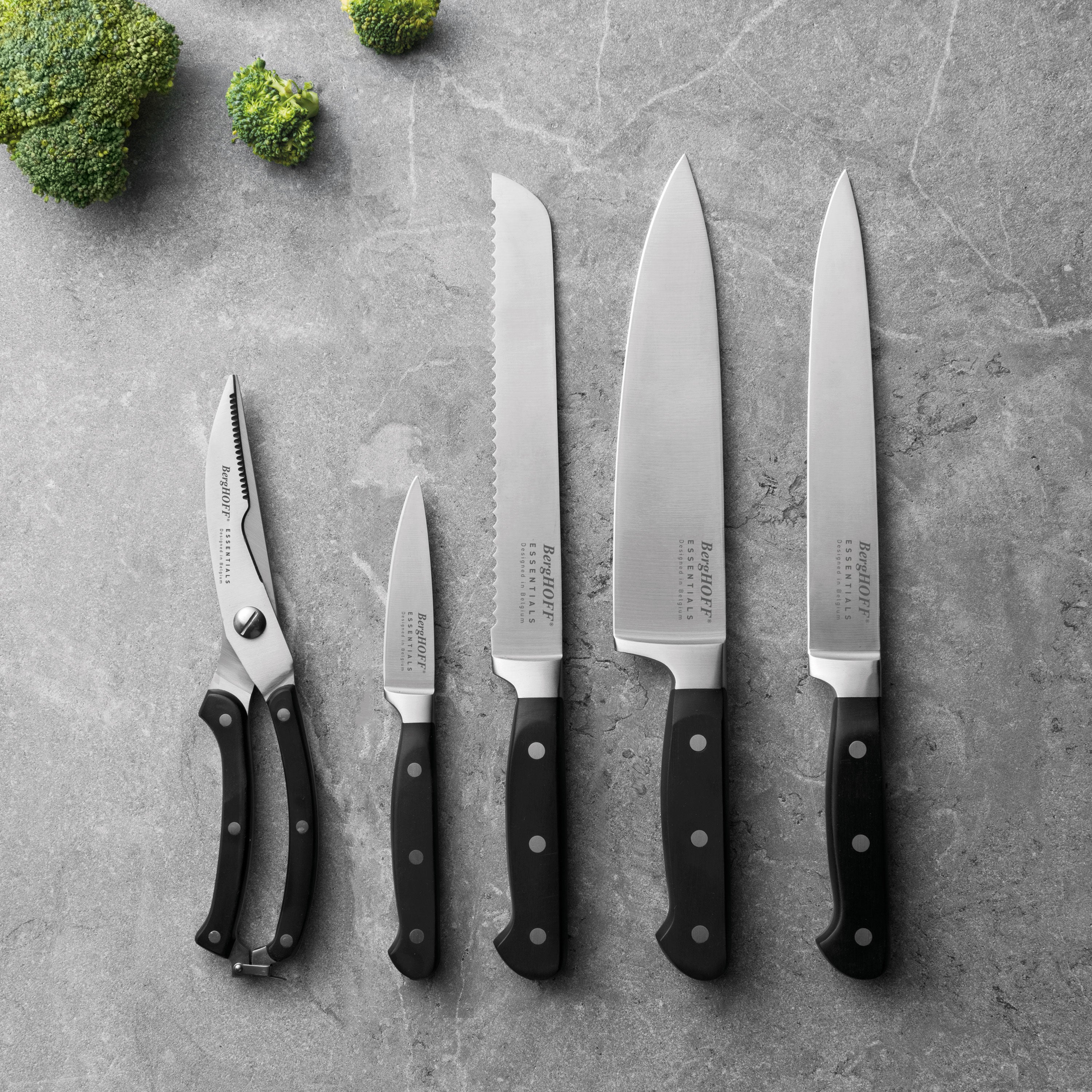 BergHOFF Moon Poultry Shears - 8 Inch Stainless Steel Kitchen Scissors for Cutting Chicken, Turkey & Meat | Heavy Duty Cooking Shears for Professional Chefs & Home Cooks | Perfect for Meal Prep, Butchering & Food Preparation