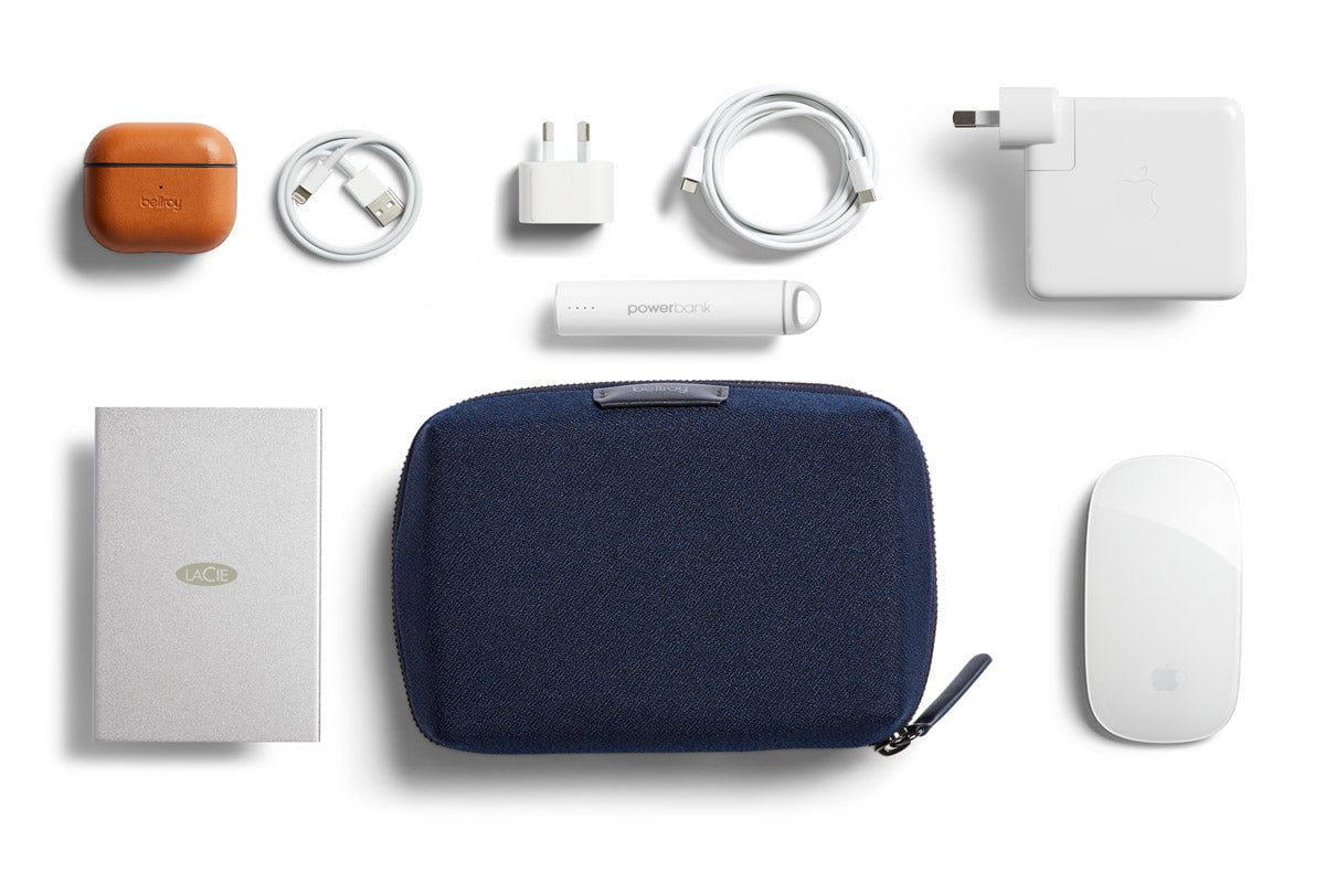 Bellroy Compact Tech Organizer - Slim Travel Cable Pouch for Phones, Chargers & Accessories | Perfect for Business Trips & Daily Commute