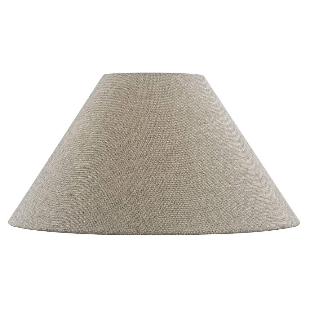 Dark Burlap Coolie Fabric Lamp Shade with Spider Assembly - Vintage Style Lighting for Living Room, Bedroom & Office Decor