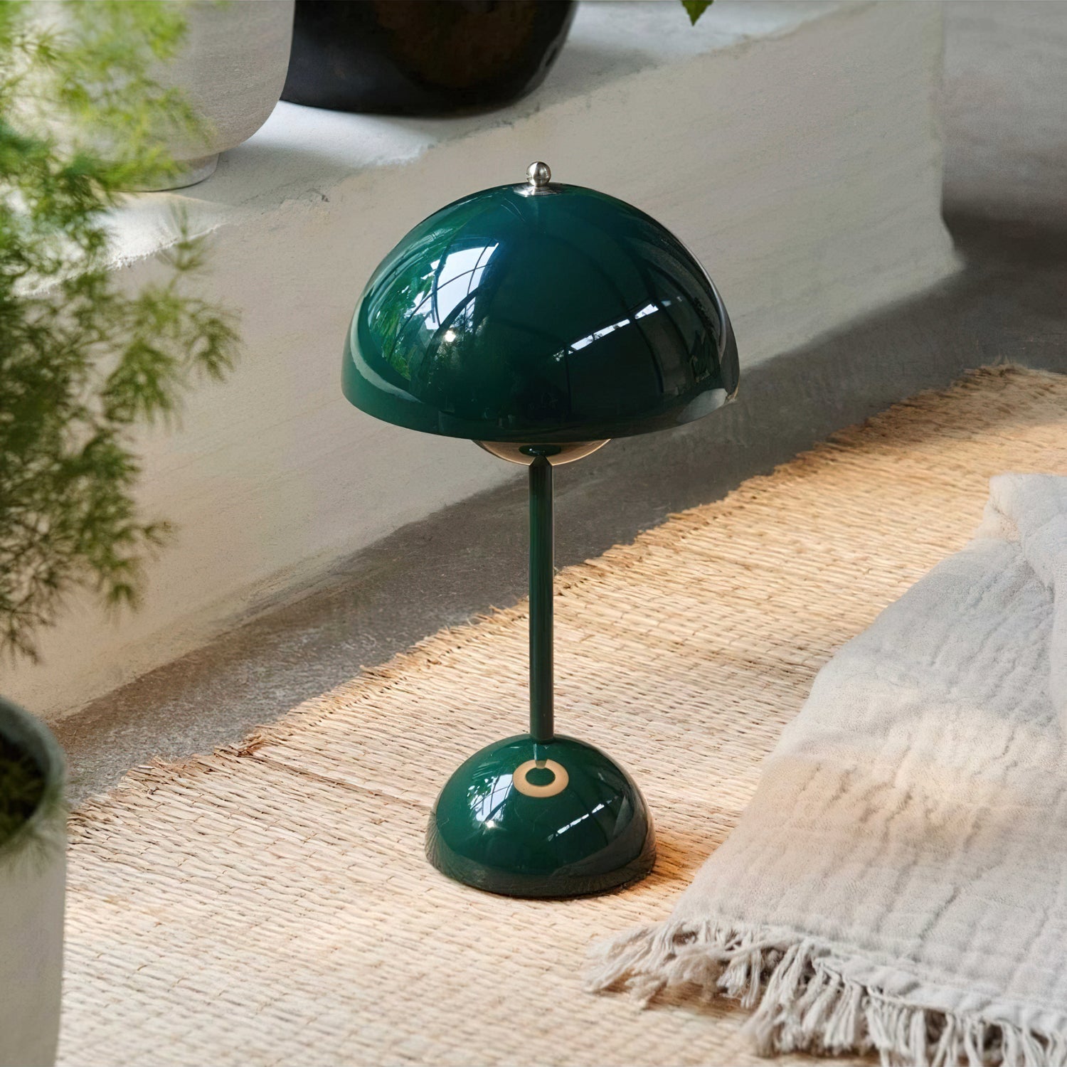 Portable Flowerpot Table Lamp - USB Rechargeable, Adjustable Brightness, Perfect for Bedroom, Living Room & Office Decor