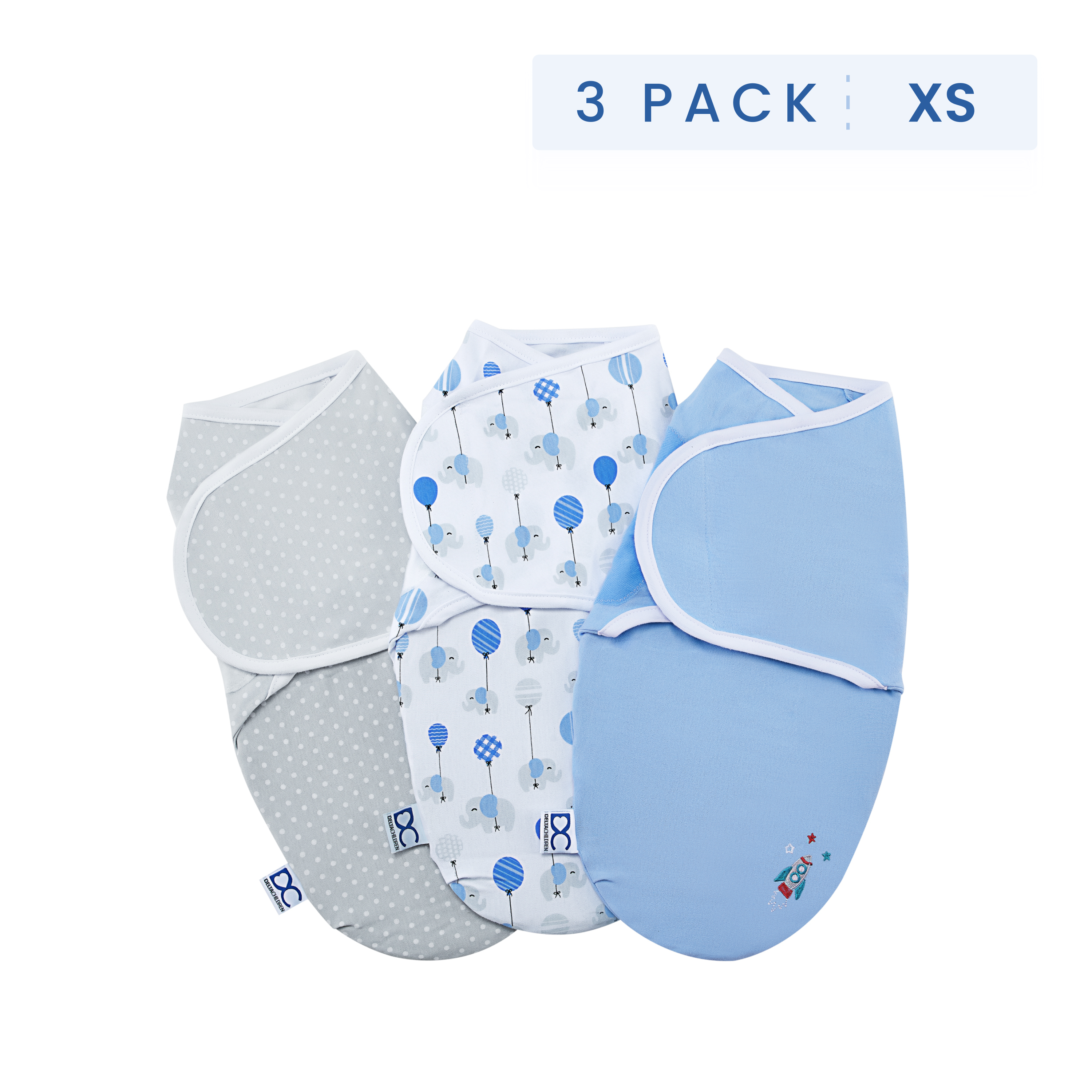 Little Lambs Adjustable Swaddle Wrap - 3 Pack for Newborns 0-3 Months (4-7 lbs) | Soft Baby Swaddle Blankets for Secure Sleep & Comfort | Perfect for Nursery, Travel & Swaddling
