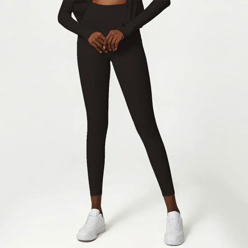 Women's High Waist Yoga Pants with Pockets - Soft Nylon Slim Fit Leggings for Gym, Running & Outdoor Activities - Comfortable Workout Tights for Women