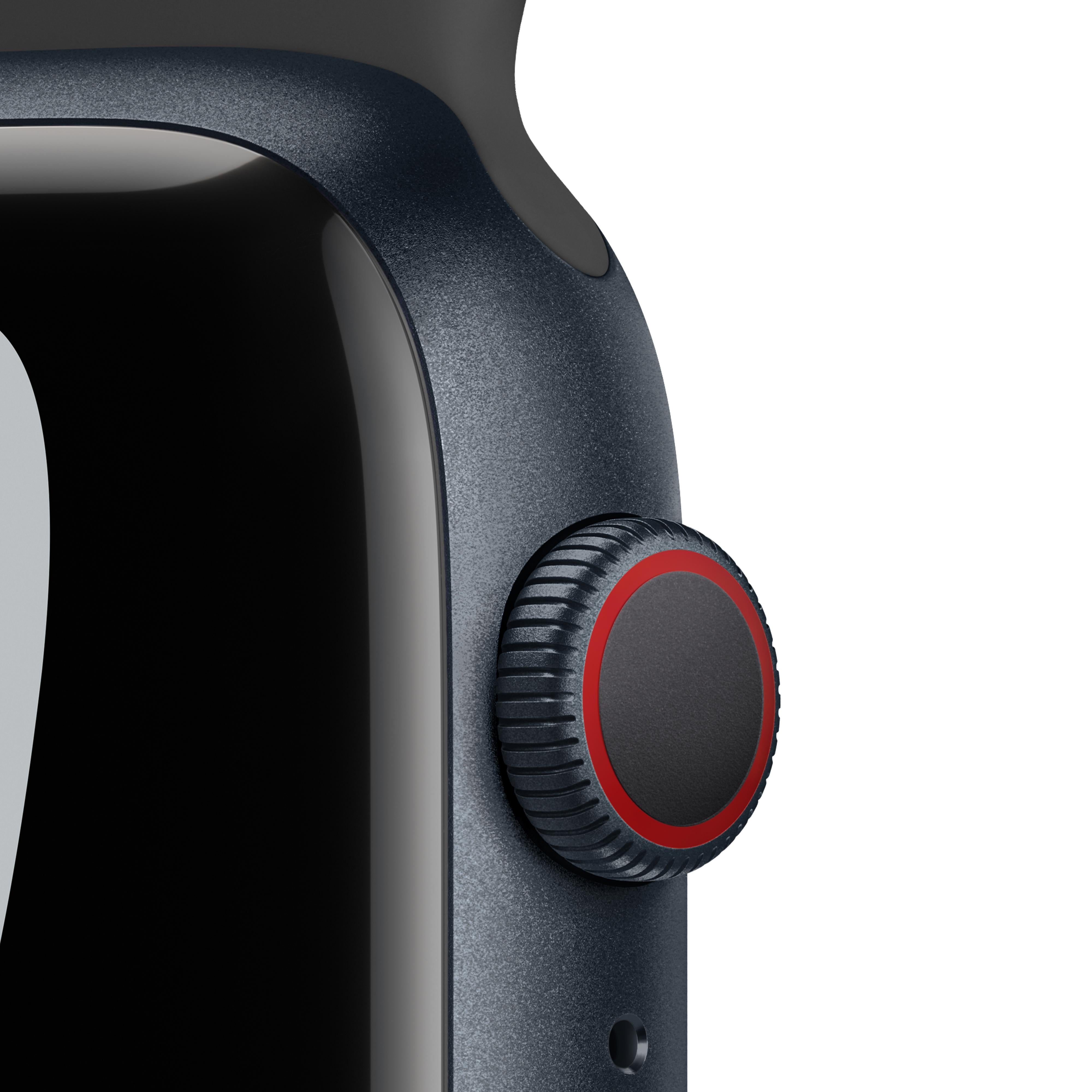 Apple Watch Nike Series 7 (GPS + Cellular) 45mm Midnight Aluminum Case with Anthracite/Black Nike Sport Band - Perfect for Running, Fitness Tracking & Everyday Wear