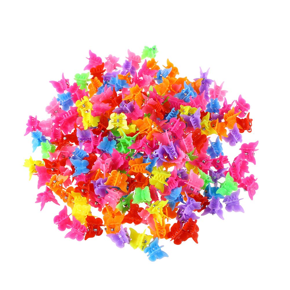 300 Pcs Butterfly Hair Clips - Mixed Colors Hair Claw Clips, Mini Jaw Clips with Strong Hold - Barrettes for Women, Girls, Kids - Perfect for School, Parties, Weddings & Daily Hairstyles