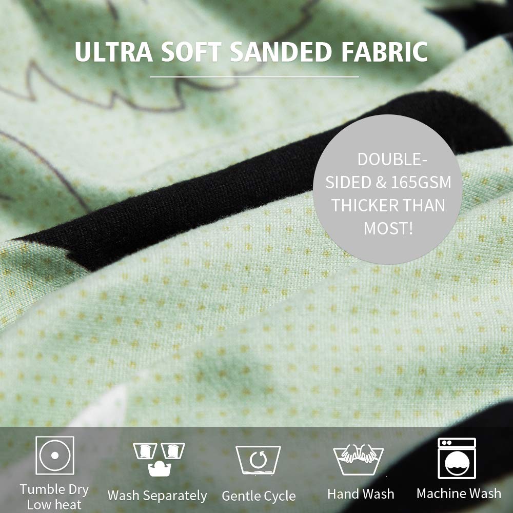 Stretch Printed Chair Covers with Elastic Ties & Buttons - Removable Washable Dining Chair Protector Slipcovers for Dining Room & Office (Green) - Perfect for Home Decor & Furniture Protection