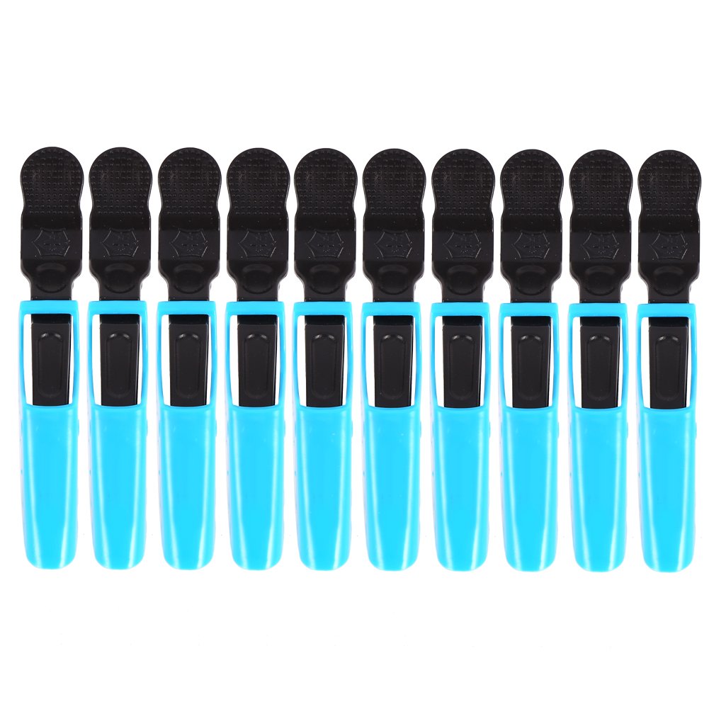 Non-Slip Plastic Hair Clips for Women - 10 Pack Blue Hair Styling Clamps & Hair Grip Accessories - Perfect for Salon, Home Styling & DIY Hair Care