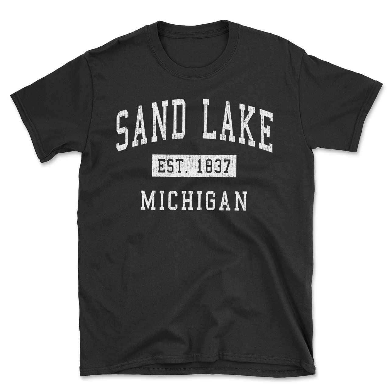 Sand Lake Michigan Classic Established Men's Cotton T-Shirt - Soft Breathable Vintage Style Tee for Casual Wear & Outdoor Activities
