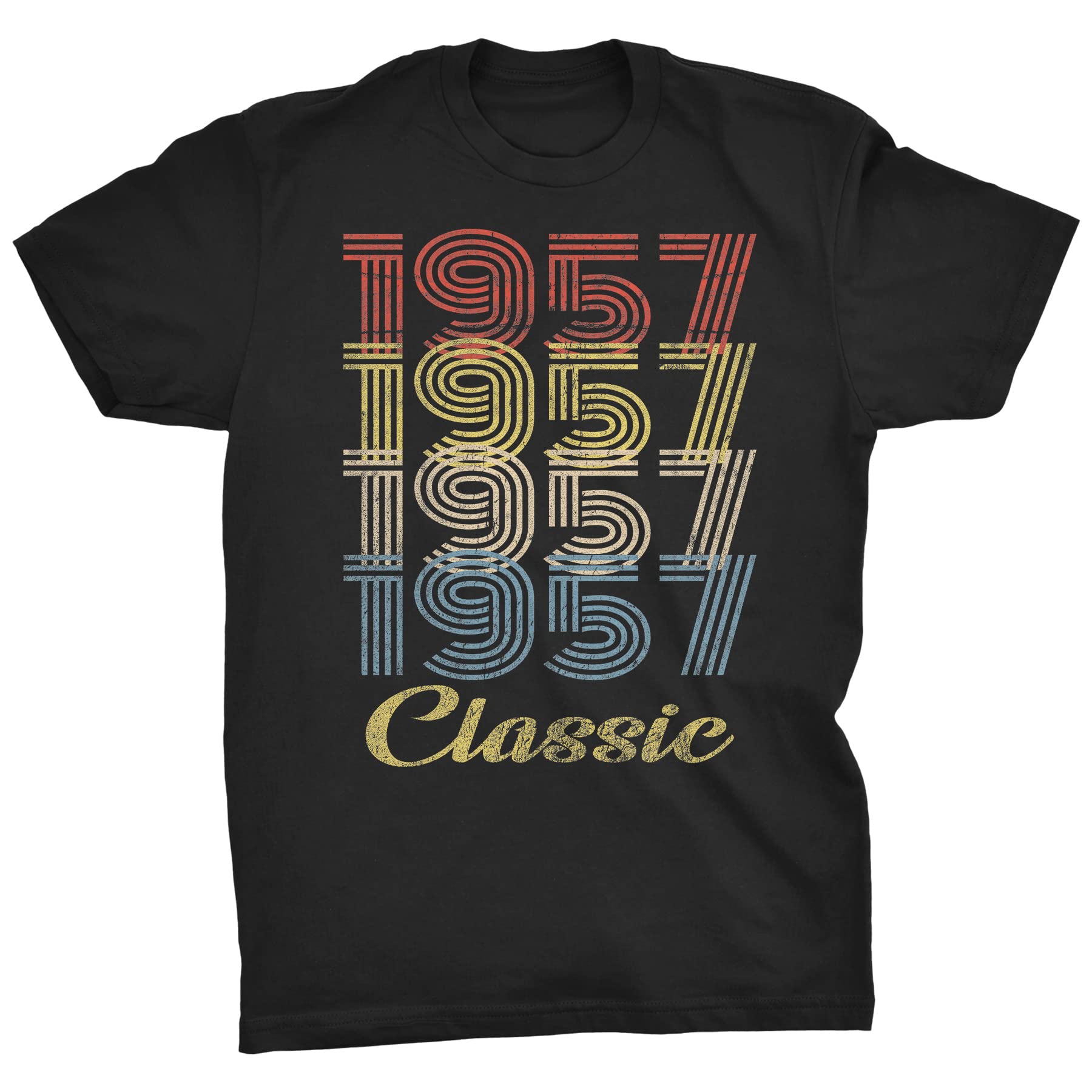 Vintage 1957 Retro 66th Birthday T-Shirt for Men - Perfect 66th Birthday Gift Idea - Great for Parties, Family Gatherings & Special Celebrations