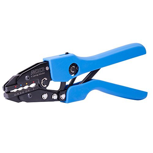Ancor Single Crimp Ratchet Tool - Professional Marine & Automotive Wire Terminal Crimper for Boat, RV, and Car Electrical Connections