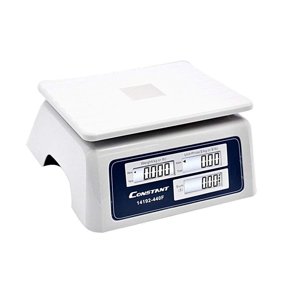 30KG/10g Precision Electronic Pricing Scale - Waterproof Commercial Digital Scale for Fruits, Vegetables, Farmers Market & Grocery Store - Heavy Duty Platform Scale for Retail, Shipping, Warehouse & Industrial Use