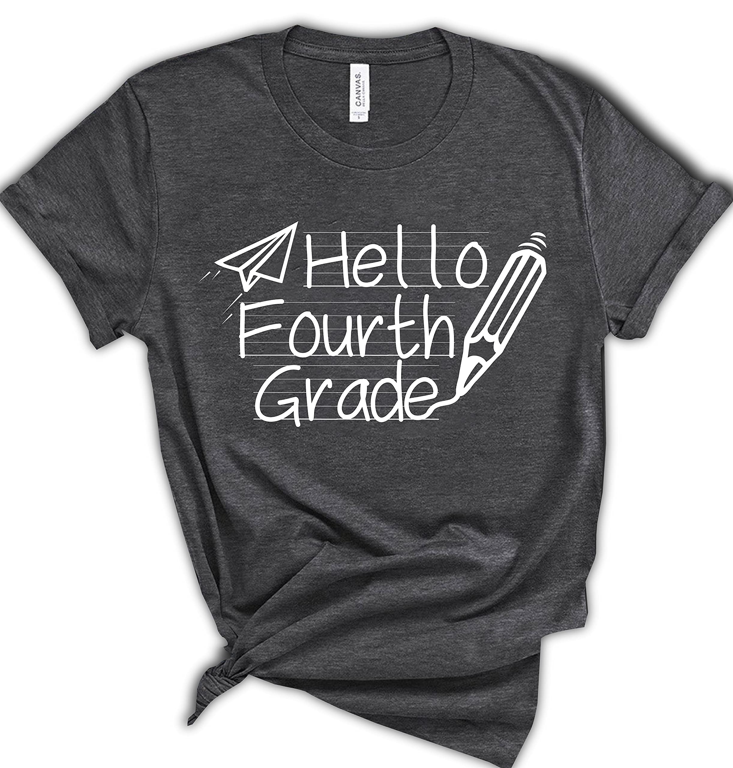 4th Grade Teacher T-Shirt - Back to School Graphic Tee for Women & Men - First Day of School Outfit - Casual Comfort Fit Cotton Shirt - Perfect for Classroom, Teacher Appreciation & School Events