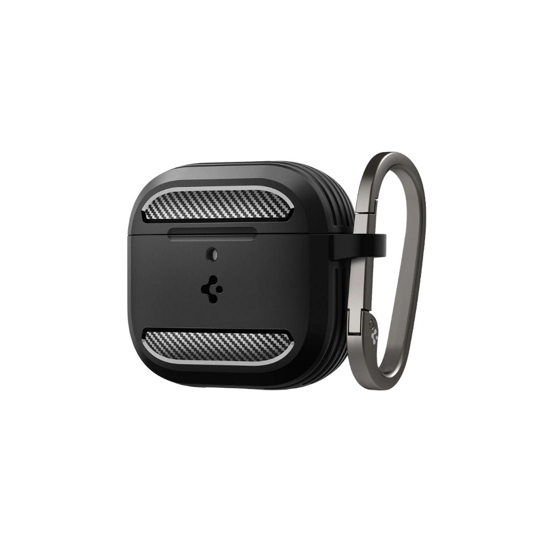 Spigen AirPods 4 Case with Armor Protection - Black | Shockproof Cover for Apple AirPods 4th Gen | Perfect for Gym, Travel & Outdoor Activities