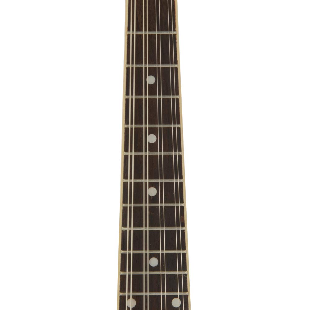 Premium Lykos Cambered Wood Mandolin with Acoustic Strings - Sunset Finish | Professional Quality Instrument for Folk, Bluegrass & Celtic Music Performances