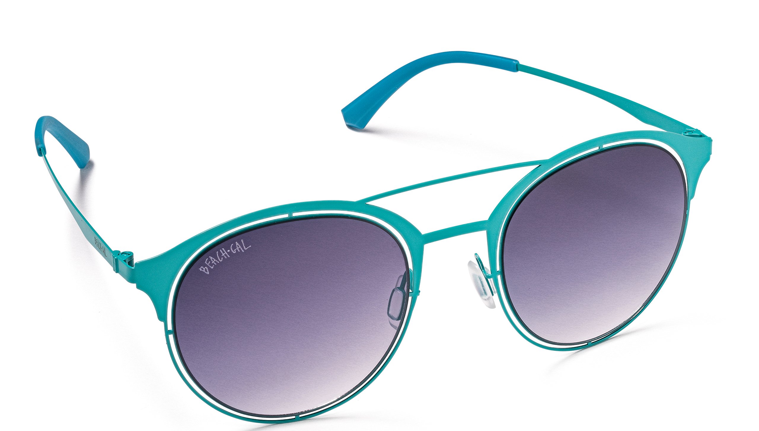 Beach Gal Women's Sunglasses - Stylish Designer Round Frames - Lightweight & Comfortable UV Protection Shades for Summer, Vacation & Outdoor Activities