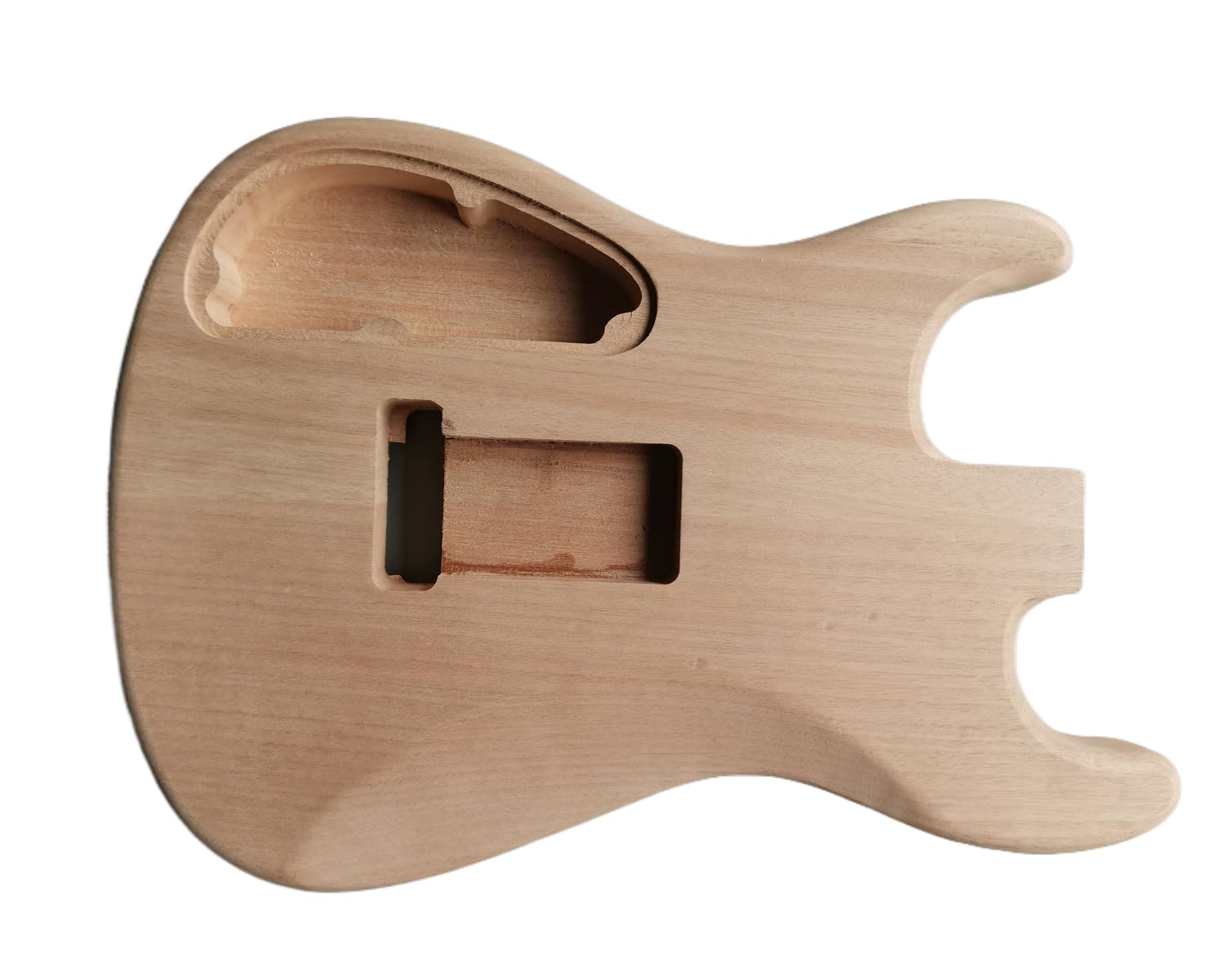 Unfinished Mahogany DIY Guitar Body for ST Style with Floyd Rose - Perfect for Custom Electric Guitar Builds and DIY Projects