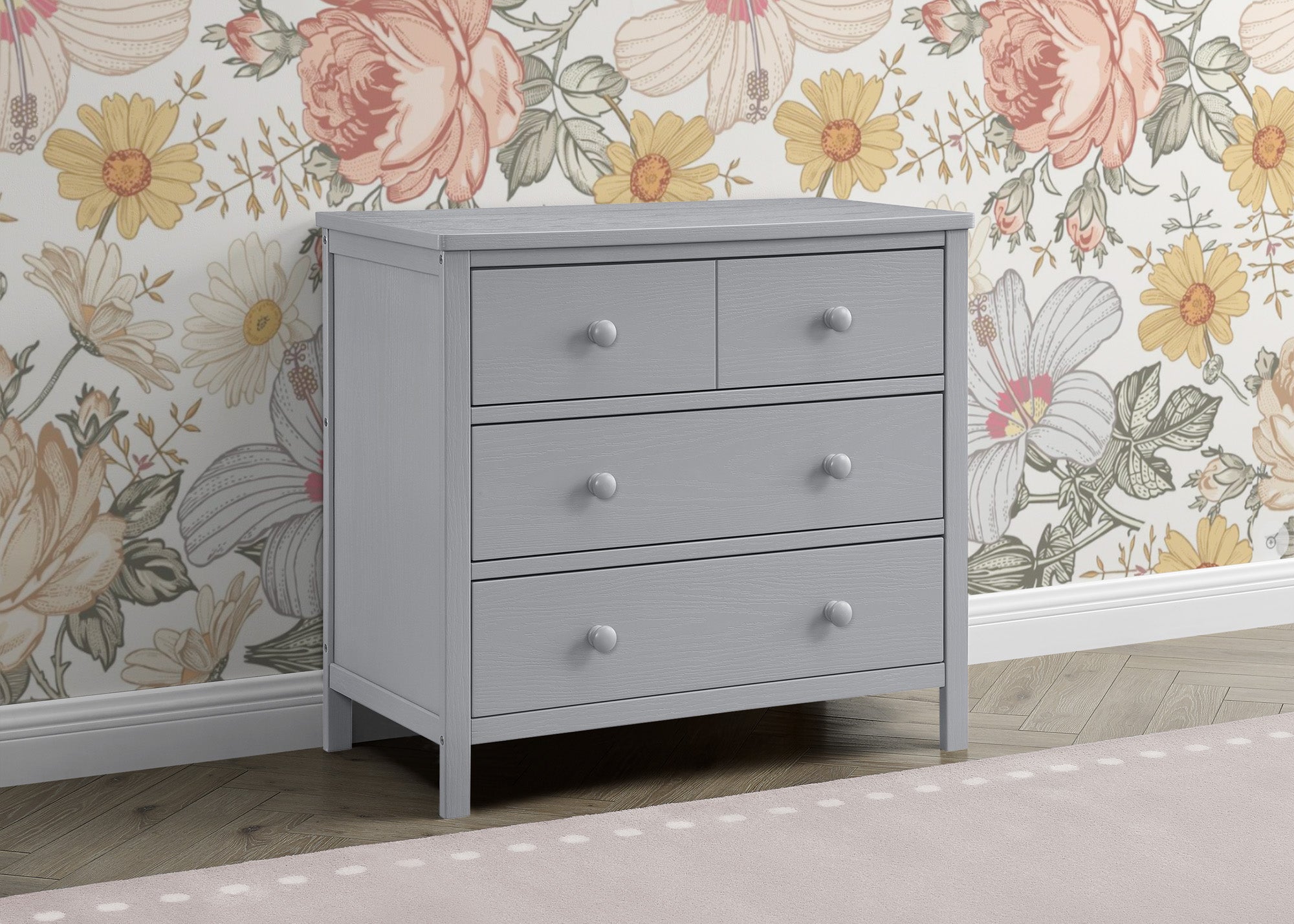 Sweet Beginnings 3 Drawer Dresser - White Nursery Dresser with Soft-Close Drawers for Baby Room Organization | Perfect for Baby Clothes, Diapers & Nursery Storage