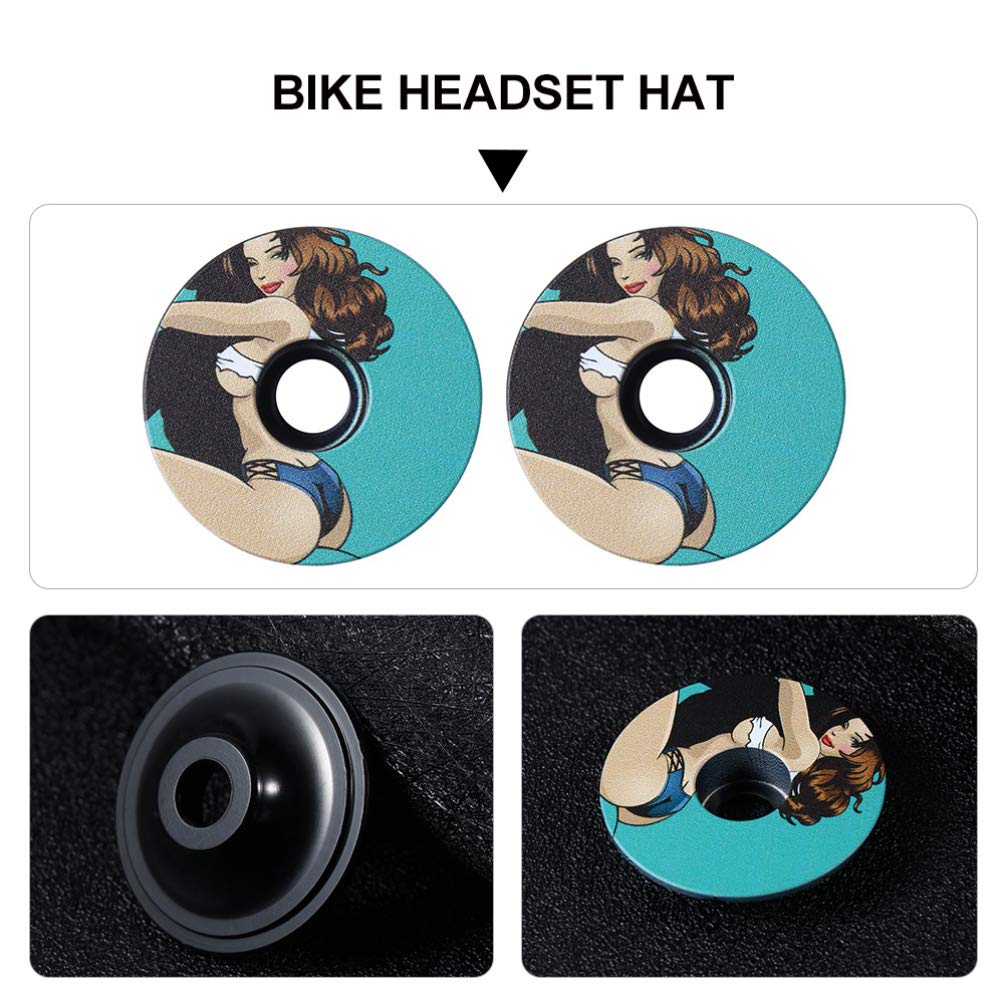 Garneck 2-Pack Bicycle Headset Cover & Fork Cap - Durable Bike Bowl Cover & Headset Hat for Mountain Bikes - Essential Bike Refit Accessories & Screw Caps for Cycling Maintenance & Upgrades