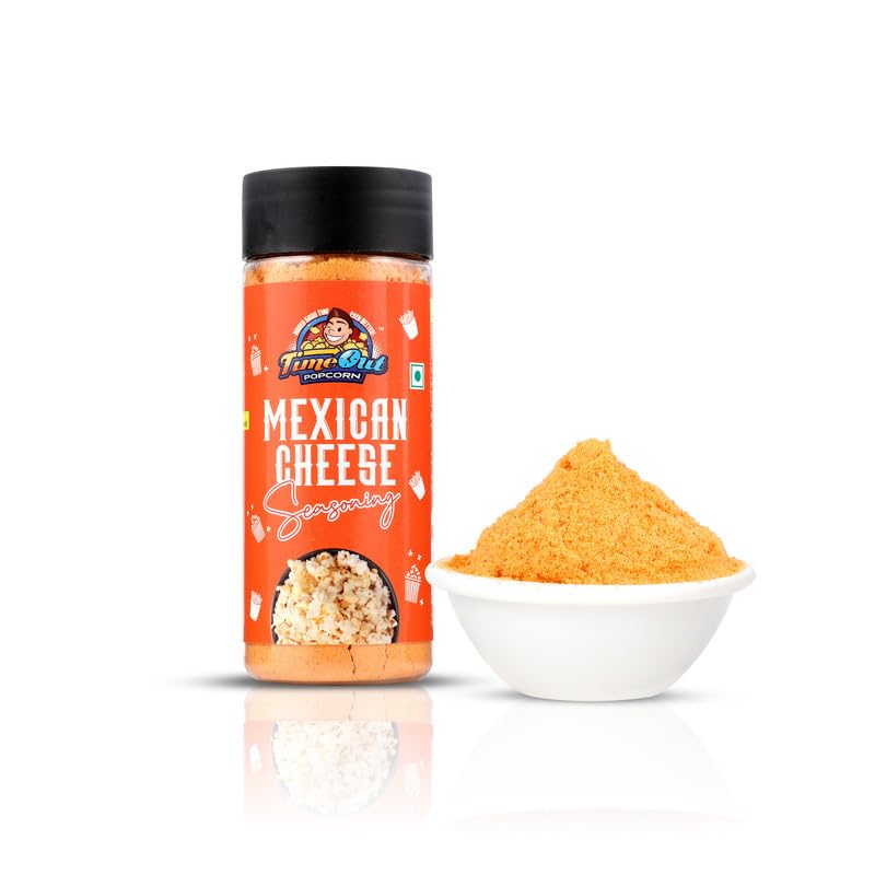 TimeOut Popcorn Seasoning - Premium Multi-Purpose Seasoning for Popcorn, Chips & Snacks | Non-GMO, No Trans Fat | Mexican Cheese & Peri Peri Flavors (2-Pack) | Perfect for Movie Nights, Parties & Game Day Snacking