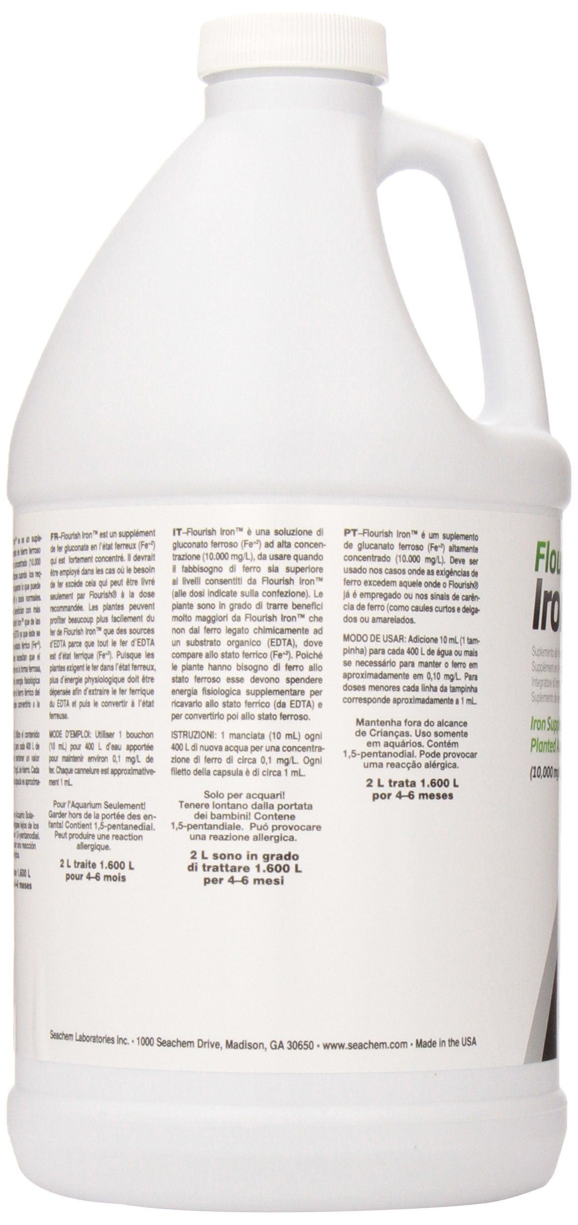 Flourish Iron Plant Supplement - 2 Liter (67.6 fl oz) Liquid Iron for Aquatic Plants | Promotes Healthy Growth in Freshwater Aquariums & Planted Tanks