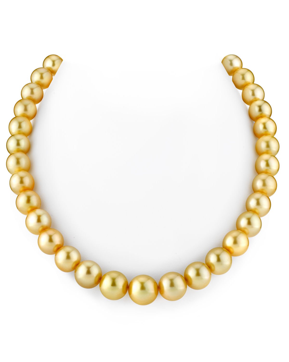 14K Gold AAAA South Sea Pearl Necklace - 10-12mm Round Cultured Pearls for Elegant Occasions
