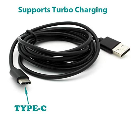 6ft USB Charger Cable for Motorola Moto Z Force Droid - Fast Turbo Charging & Data Sync Cord (Black) - Perfect for Home, Office & Travel Charging Needs