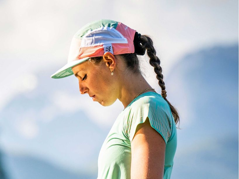 Compressport Unisex 5-Panel Lightweight Running Cap - Breathable & Moisture-Wicking for Men & Women | Perfect for Jogging, Cycling & Outdoor Sports (Papaya Punch/Crème De Menthe)