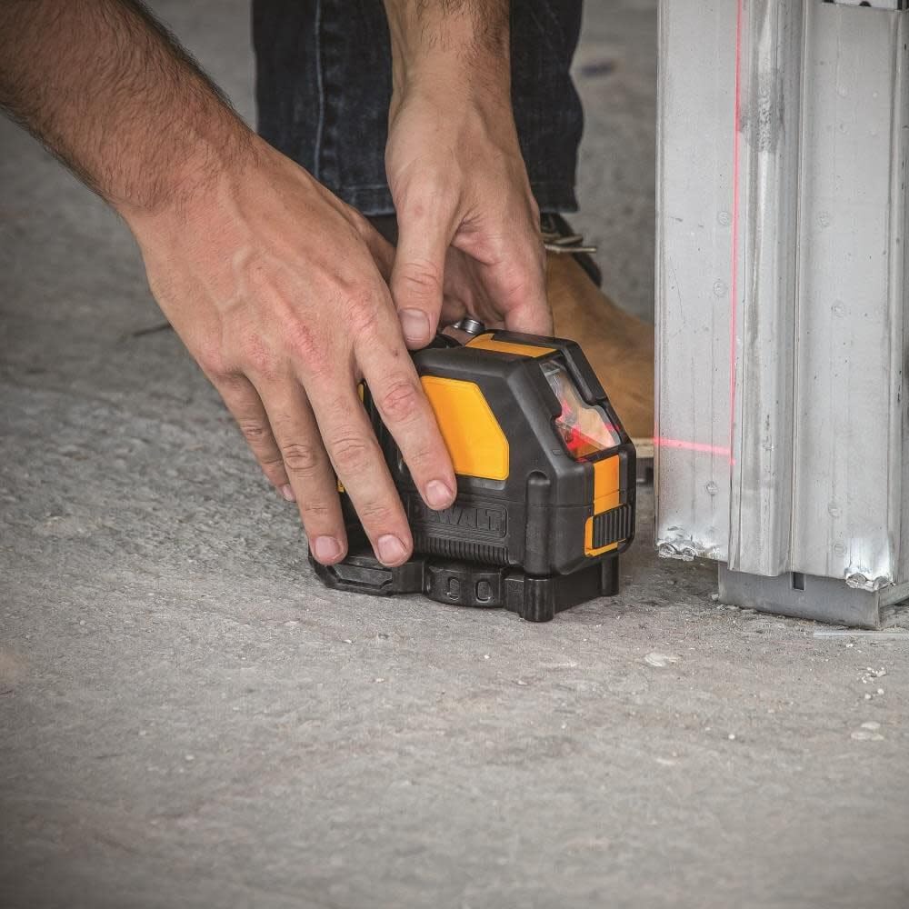 DEWALT 12V MAX Cross Line Laser Level with Red Beam - Self-Leveling Tool for Construction, Remodeling & DIY Projects (DW088LR) - Perfect for Wall Alignment, Tile Installation & Picture Hanging