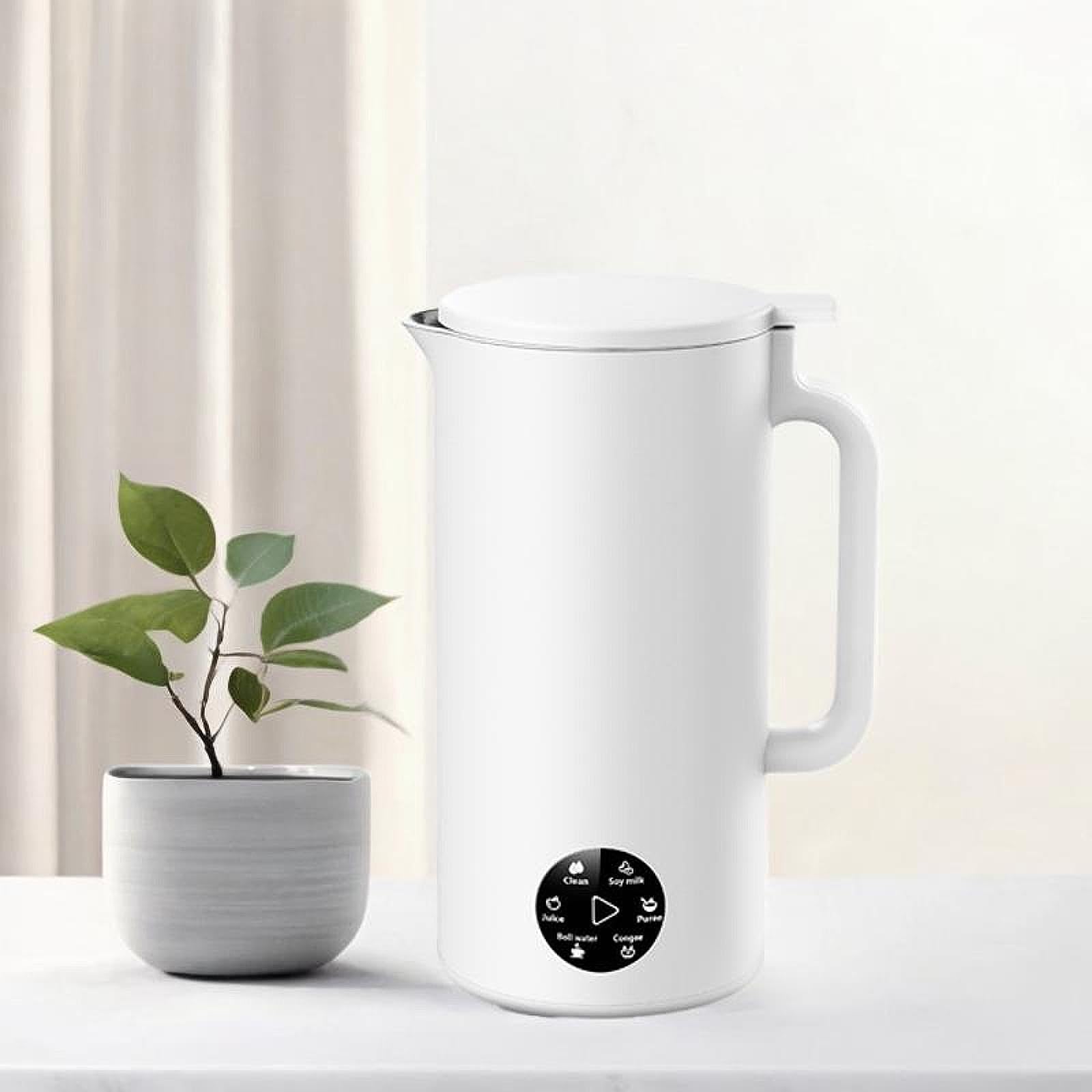 Portable Nut Milk Maker with Self-Cleaning Function - Fast & Easy Almond, Soy, Oat Milk Machine - Perfect for Vegan, Keto & Healthy Lifestyles - Kitchen Essential for Smoothies, Coffee & Baking (White)