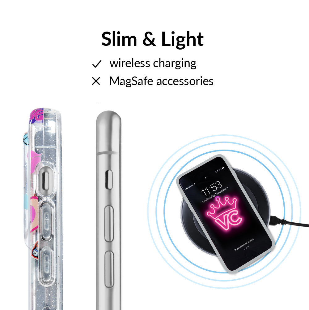 Bratz Pack Glitter iPhone Case for iPhone 13/14/15 Pro Max - Trendy Sparkle Protective Cover for Girls & Teens - Perfect for School, Parties & Everyday Use