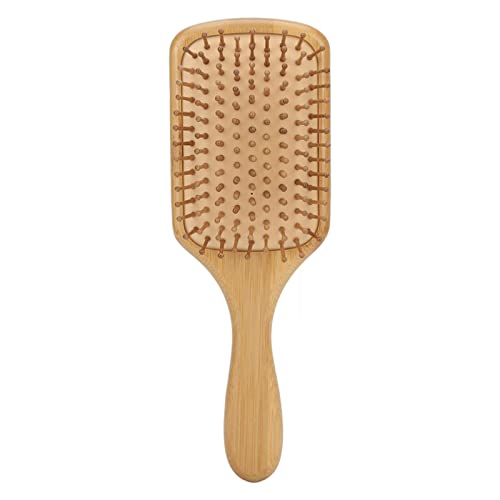 **ANGGREK Wooden Hair Brush for Women - Detangling Paddle Brush with Natural Bristles, Portable Hair Styling Tool for Smooth & Shiny Hair (Square Shape) - Perfect for Home, Travel & Salon Use**