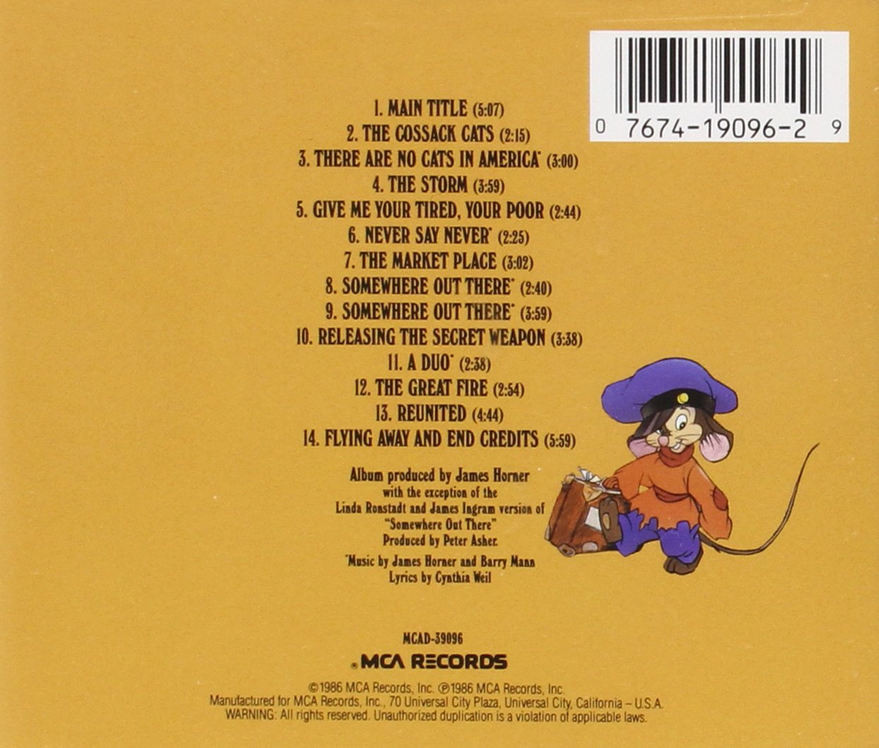 American Tail Motion Picture Soundtrack - Original Film Score Music for Kids, Family Movie Nights & Relaxation