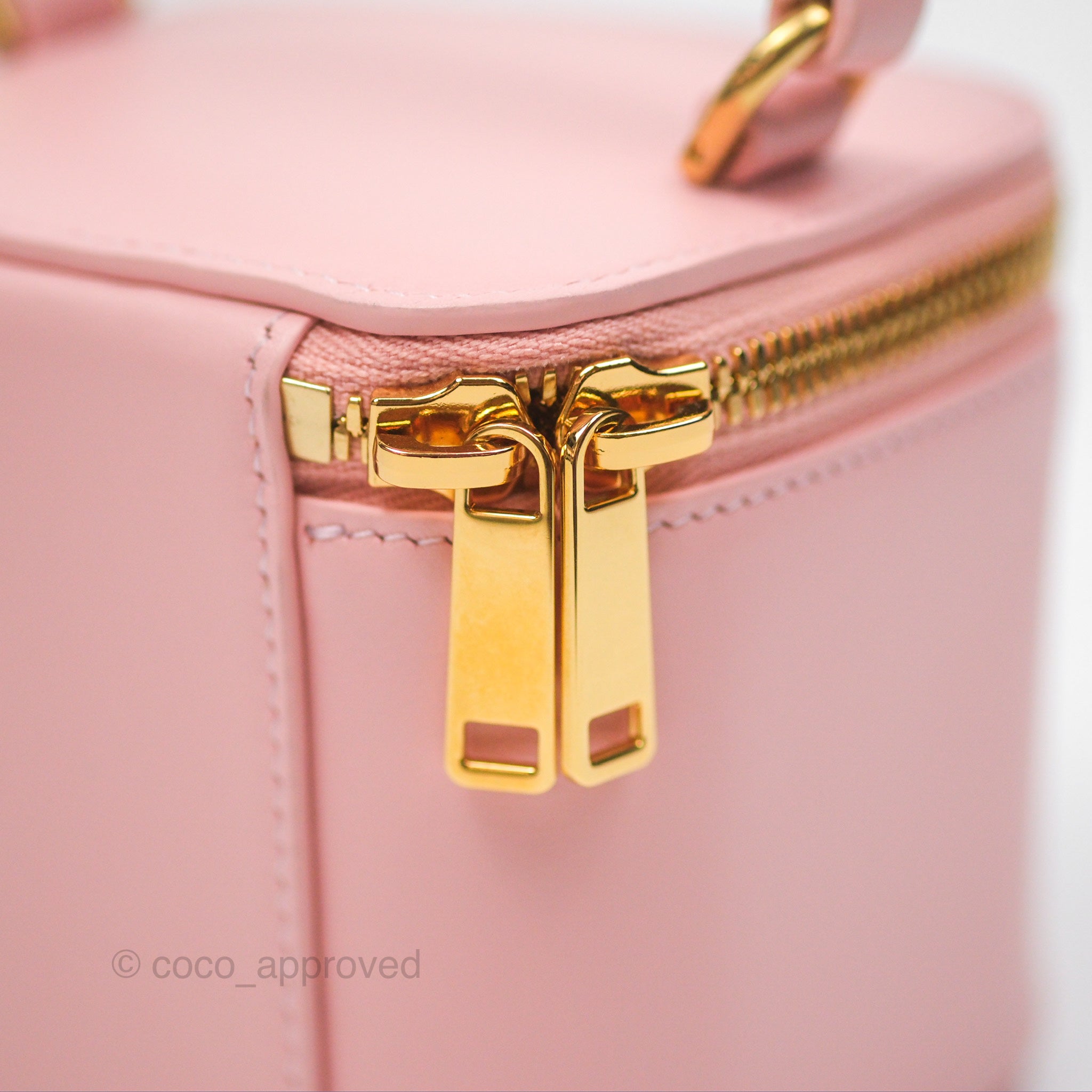 Celine Mini Vanity Case in Triomphe Smooth Calfskin Leather - Light Pink Crossbody Bag for Women | Perfect for Date Night, Travel & Everyday Use