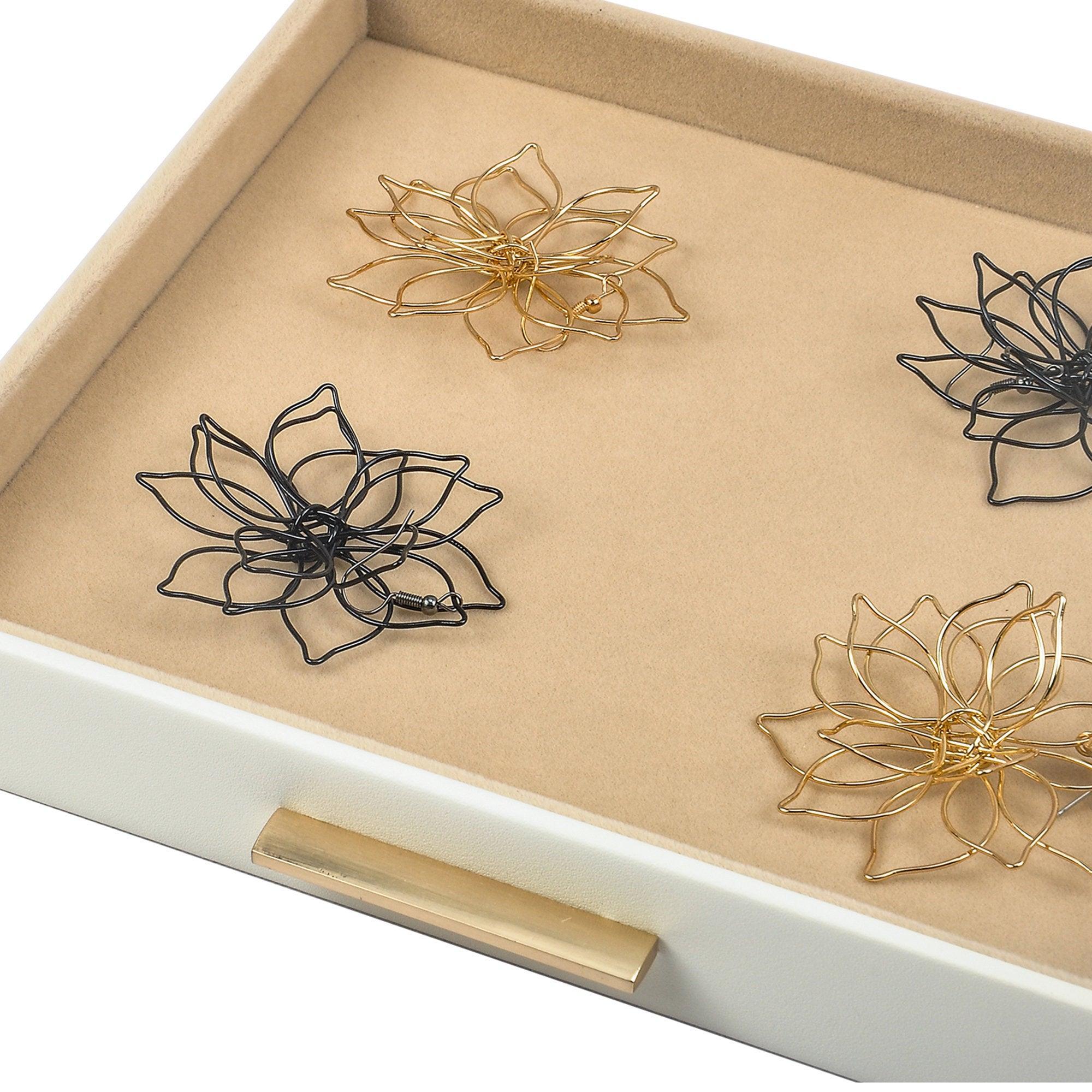 Elegant Jewelry Box Organizer for Women - 4 Layer Jewelry Storage with 3 Drawers | Perfect for Necklace, Ring & Earring Organization at Home, Travel or Gift Giving