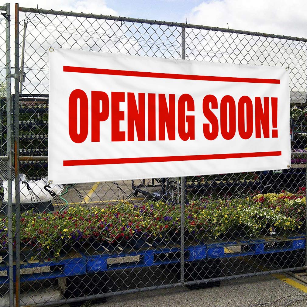 Premium Vinyl Banner - 48x96 Inches, Weatherproof & Durable with 8 Grommets - Perfect for Business Grand Openings, Promotions & Outdoor Yard Signs
