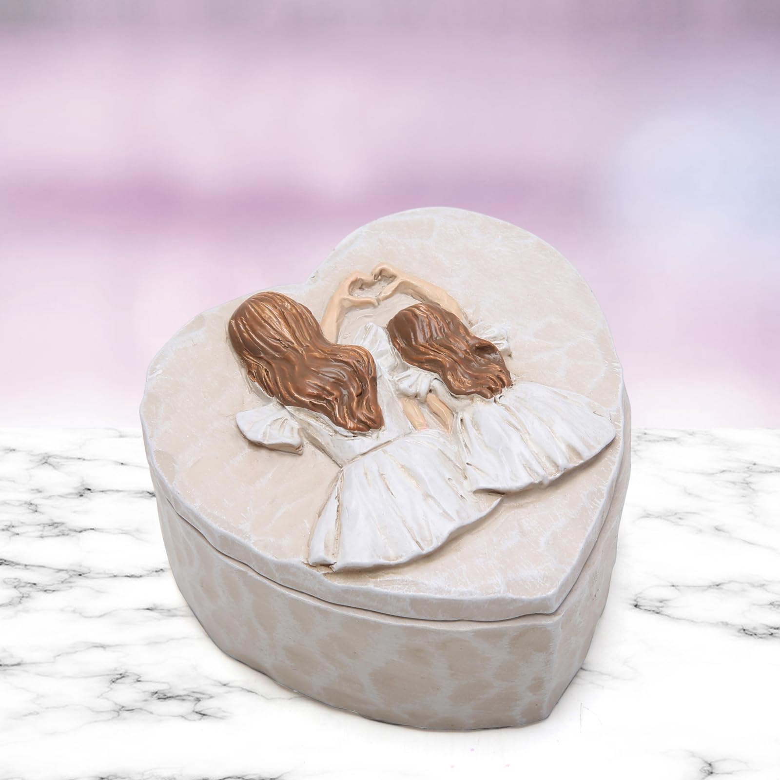 Hand-Painted Memorial Keepsake Jewelry Box - Mother's Day Gift, Anniversary Present, Christmas Decorative Box & Birthday Gift for Mom | Perfect for Jewelry Storage, Table Decor, and Special Occasion Gifts