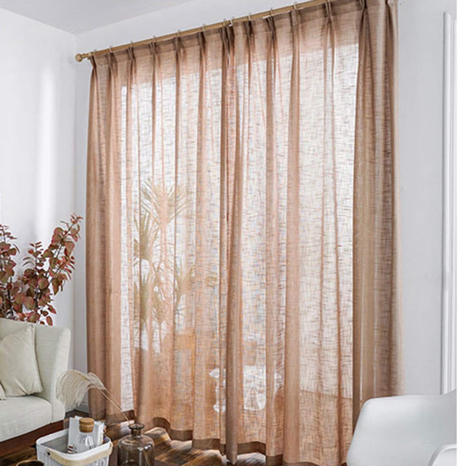 Modern Tulle Curtains 118x106in - Elegant Voile Window Sheers with Eyelets for Living Room, Bedroom, Kitchen | Home, Hotel & Office Decor | Light Filtering Privacy Drapes for Cozy Ambiance