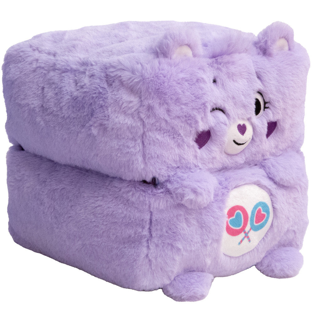 Care Bears Share Bear 10 Inch Soft Plush Stuffed Animal Toy with Pop N' Play Cube - Perfect for Kids' Bedtime, Playtime & Gift Giving