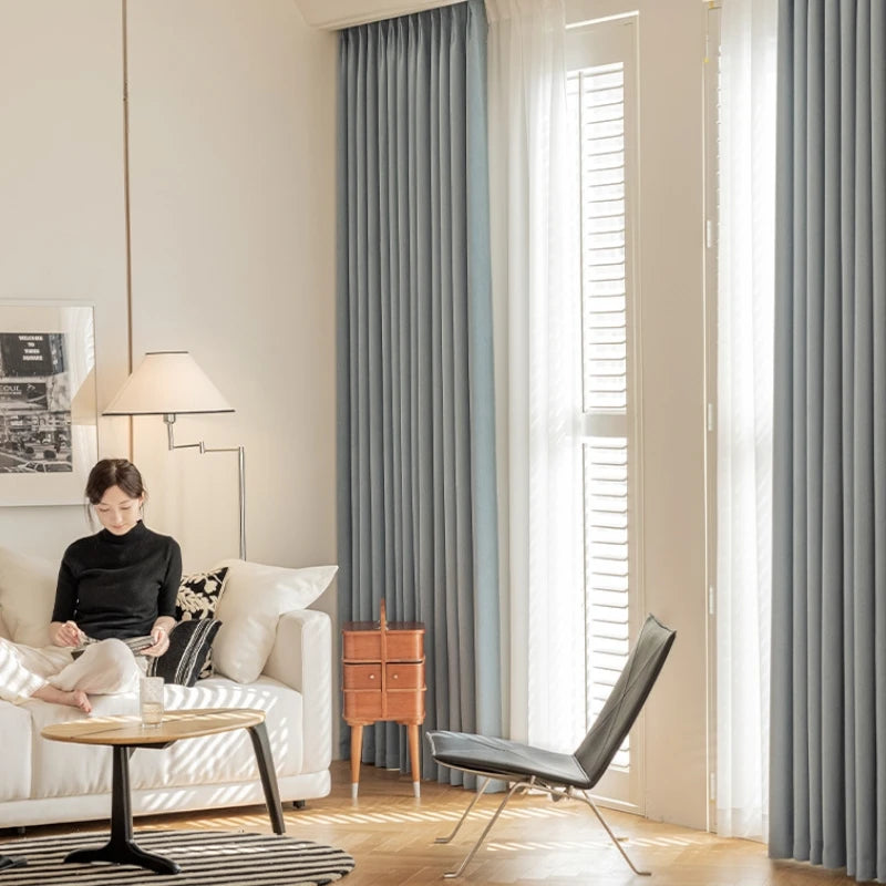 Ellie Anti-Bacterial Chenille Curtain Swatch - Soft Textured Fabric for Living Room, Bedroom & Nursery Decor - Premium Home Window Treatment