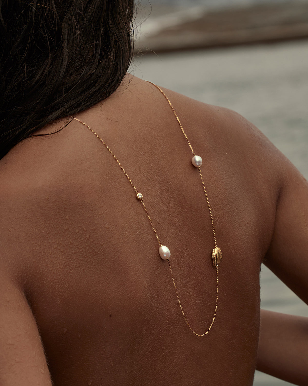 18K Gold Vermeil Moonlit Tides Necklace for Women - Elegant Crescent Moon Pendant Jewelry Gift for Her - Perfect for Date Night, Anniversary & Special Occasions