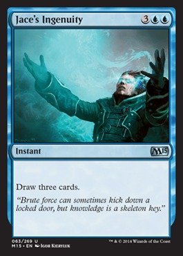 Magic The Gathering - Jace's Ingenuity (063/269) - Magic 2015 Core Set - Blue Instant Spell Card for MTG Deck Building & Strategy Games